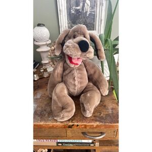 Wrinkles Dog Hand Puppet Plush Vintage Ganz Stuffed Animal 18in Nostalgia 80s